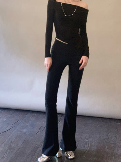 Waist-to-Hip Ratio Flared Pants