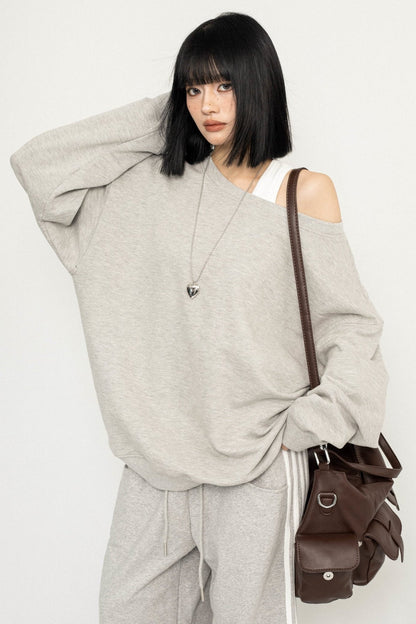 Early Autumn Off-Shoulder Sweatshirt