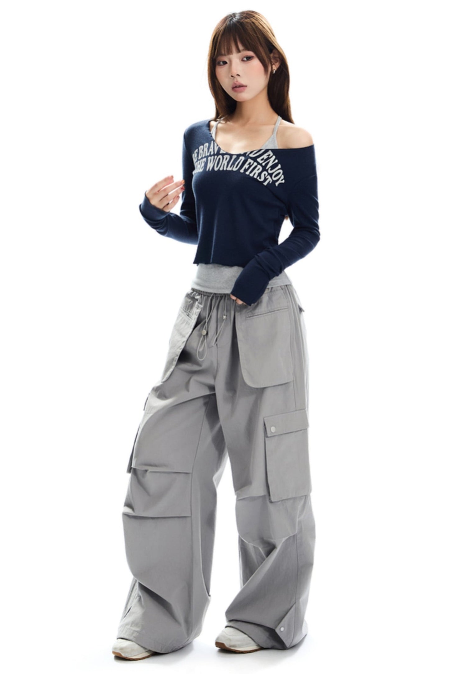 Drawstring Pocket Cargo Pants