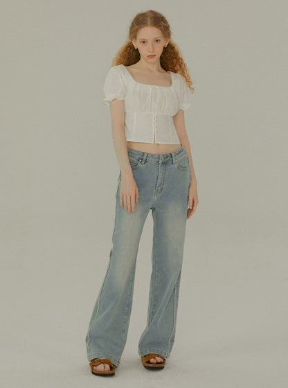 Vintage Court Style Crop Top