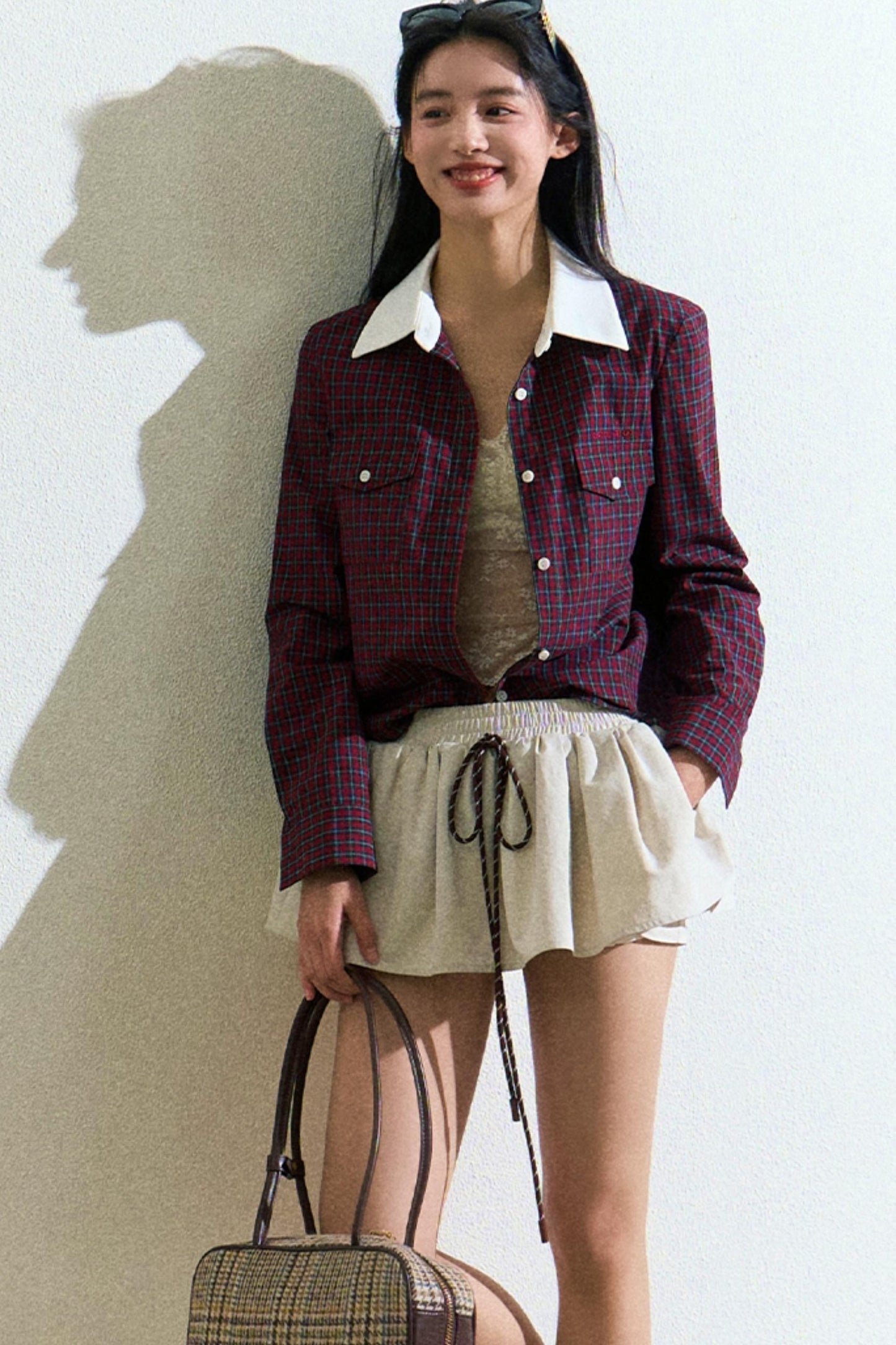 Scottish Check Red Button-Down Shirt