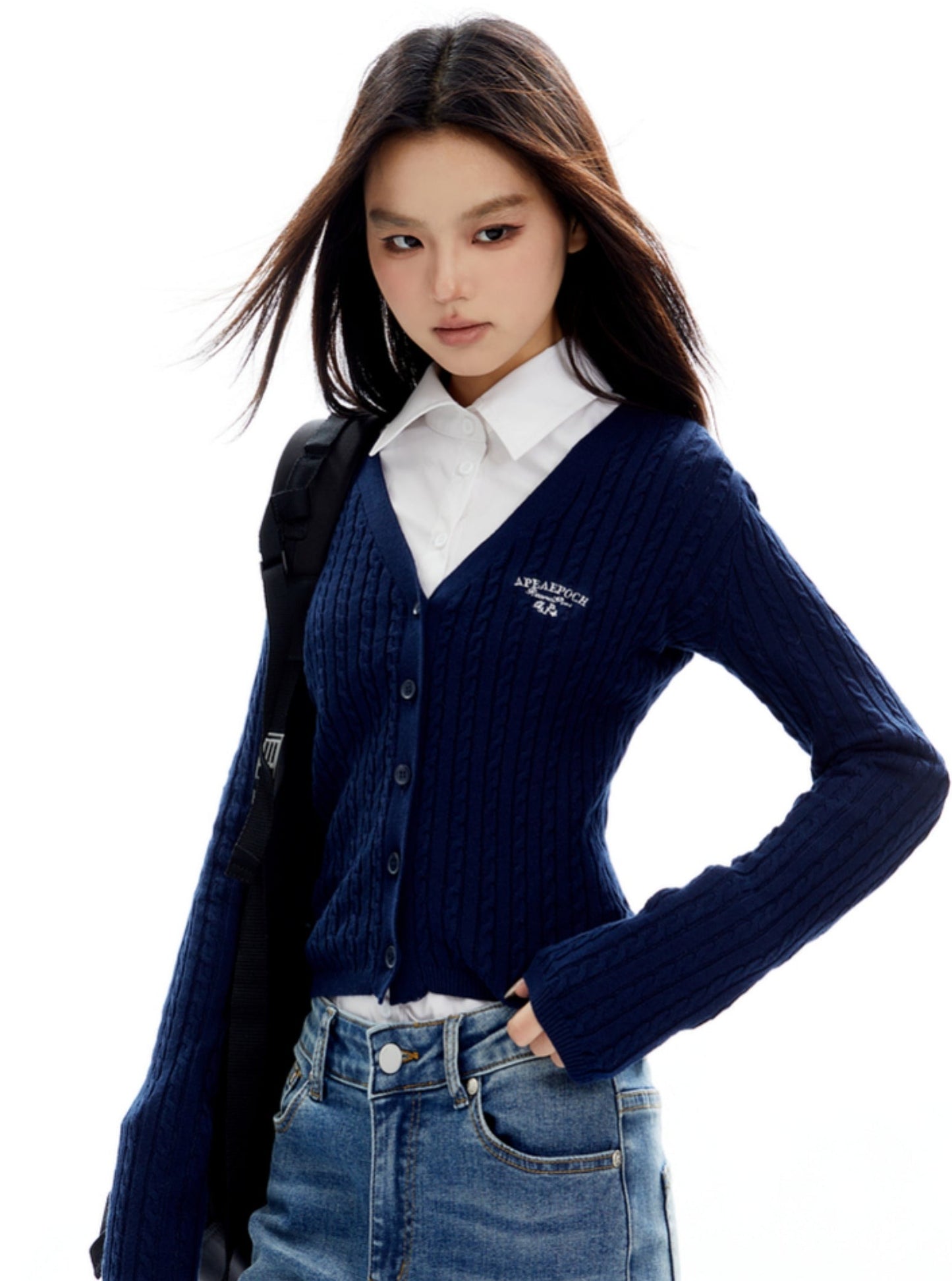 American Preppy Knitted Cardigan Coat