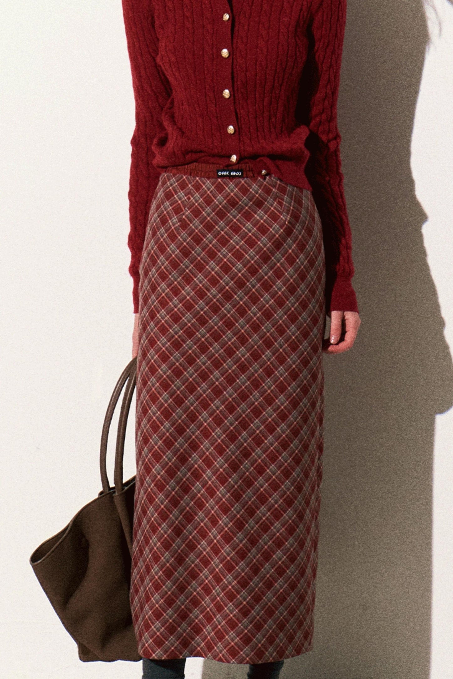 Retro Split Long Skirt