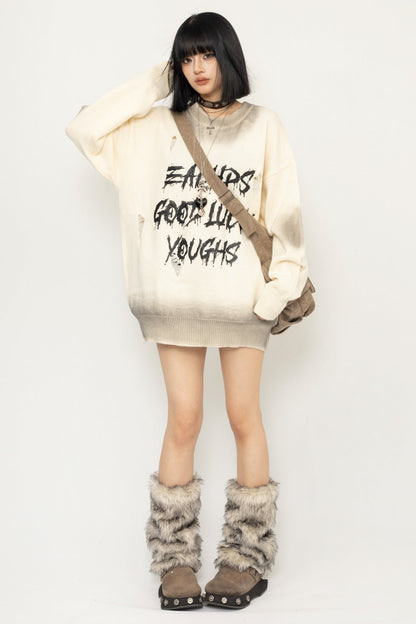 American Smudge Sweet Long Sleeve Sweater