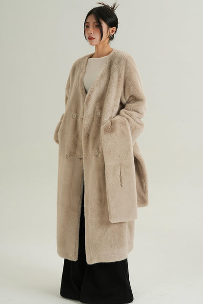 Luxury Fur Mid-Length Coat