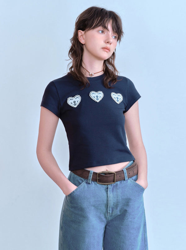 Lace Love White Short Sleeve Top