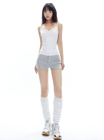 American Three Button Slim Hot Pants