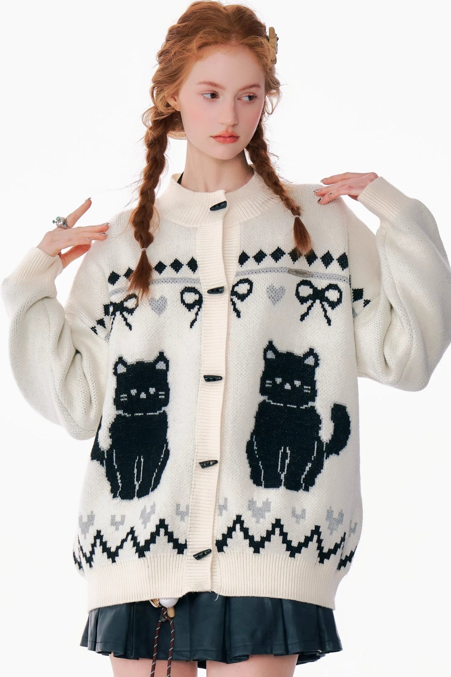 High-Quality Cat Sweater Cardigan