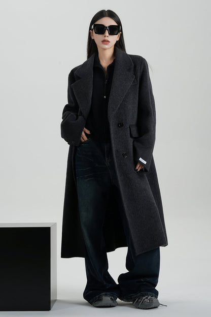 Reversible Tweed Wool Coat