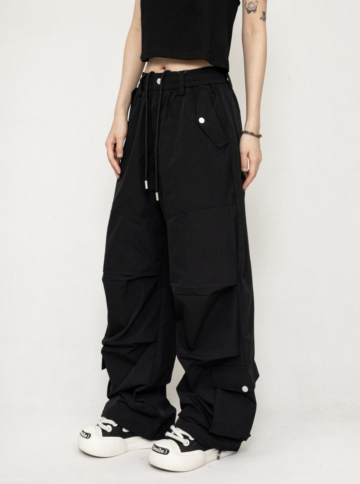 American Thin Wide Leg Cargo Pants