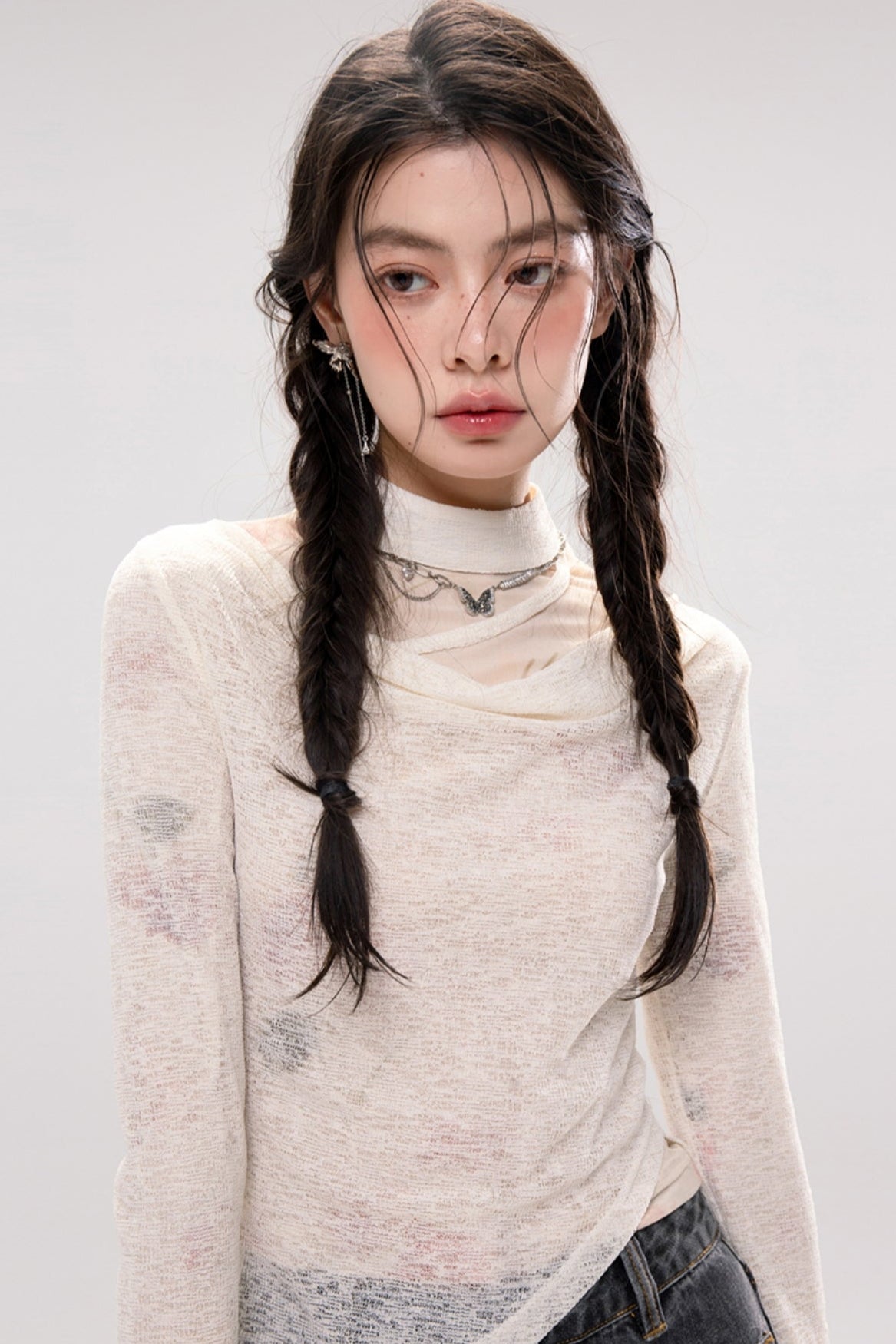 Apricot Swing Blouse Set