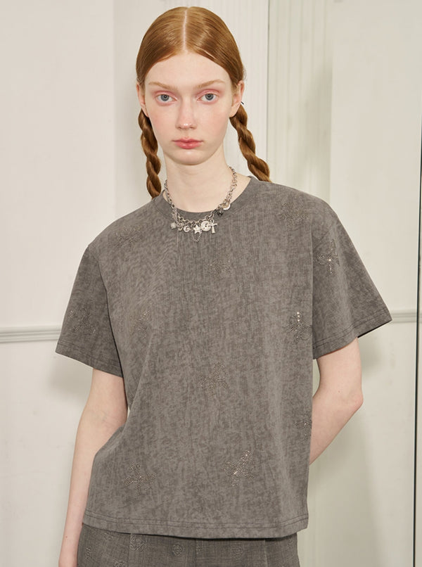 Versatile Bow Hot Diamond T-Shirt