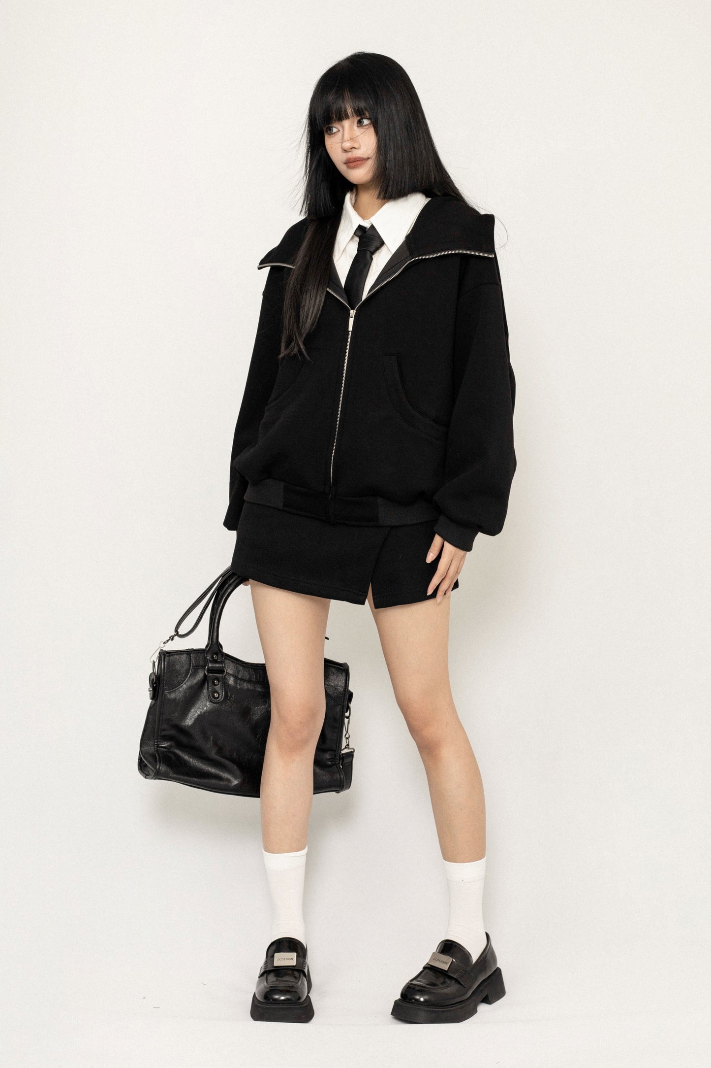 Unisex College Style Hooded Jacket