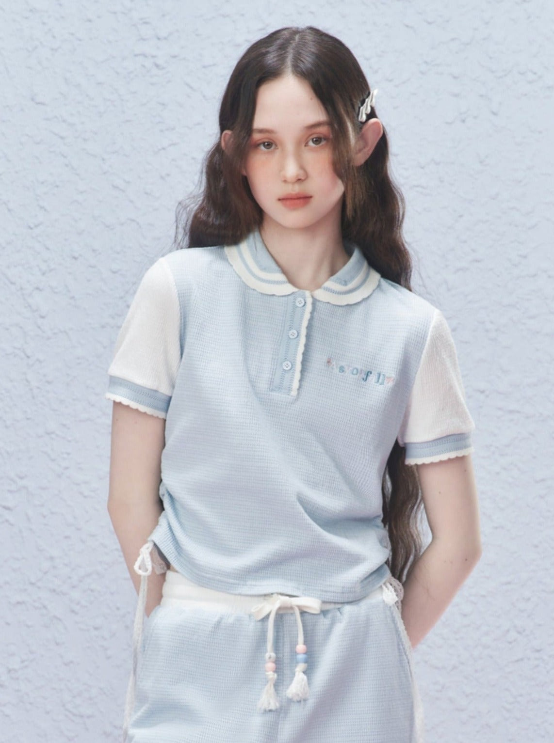 Short Sleeve Knit Polo T-Shirt