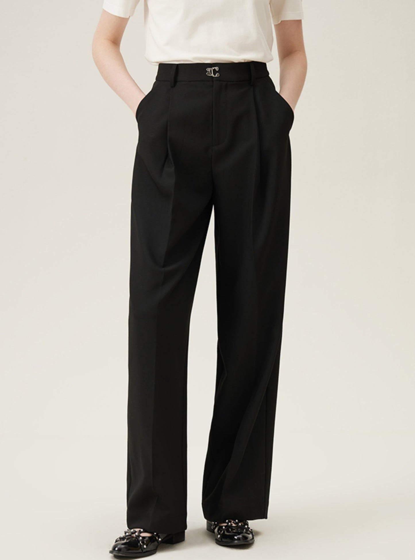 Straight Loose Suit Pants