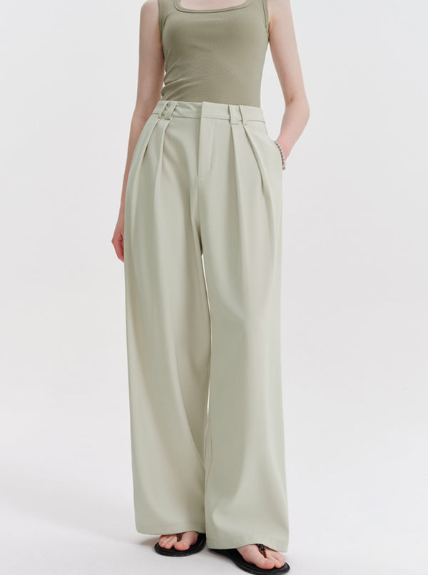 Loose Narrow Straight Suit Pants