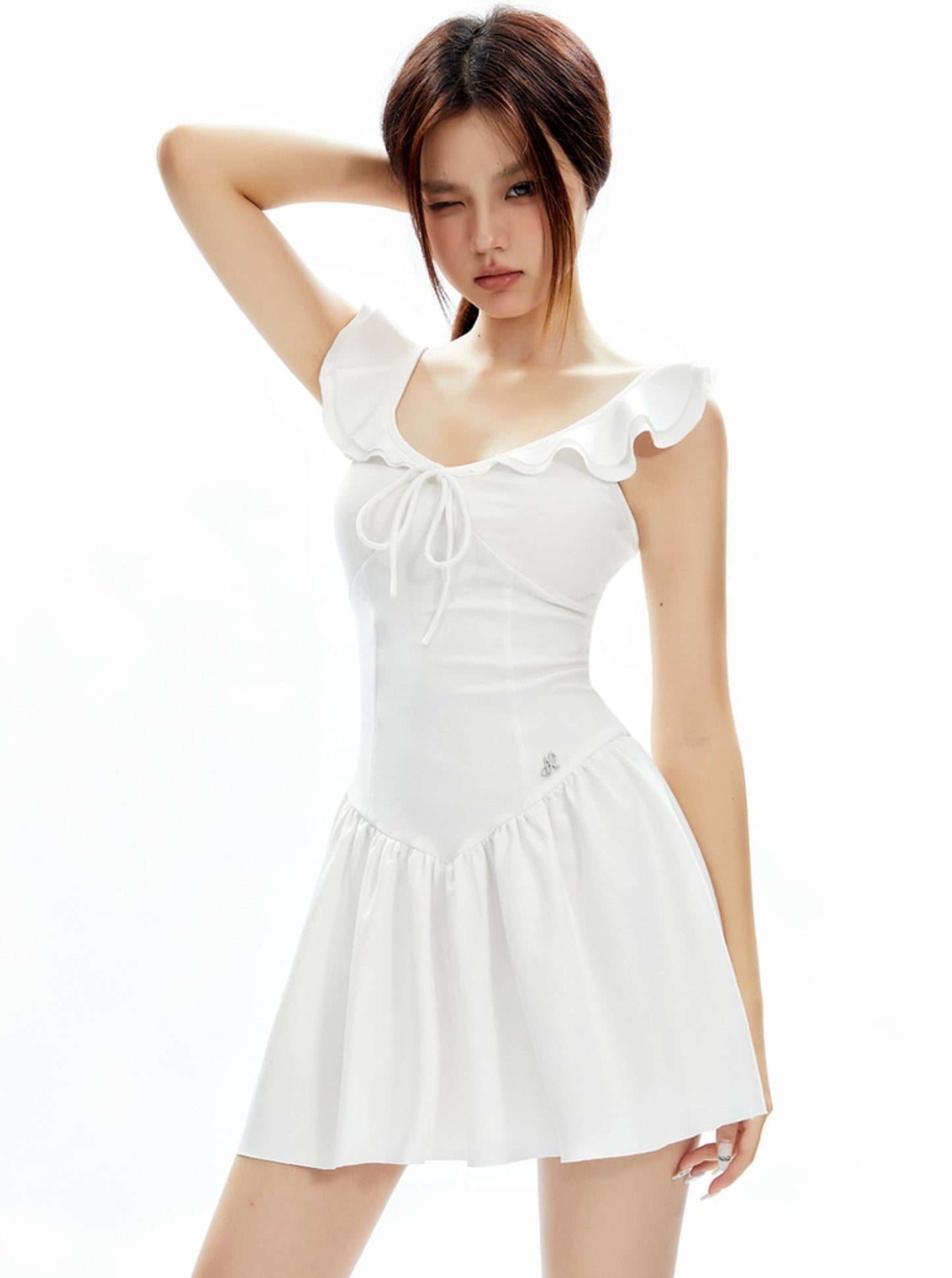 Romantic Knit Lace Waist Dress