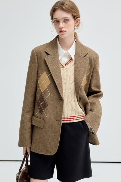 Woolen Quilt Pattern Coat