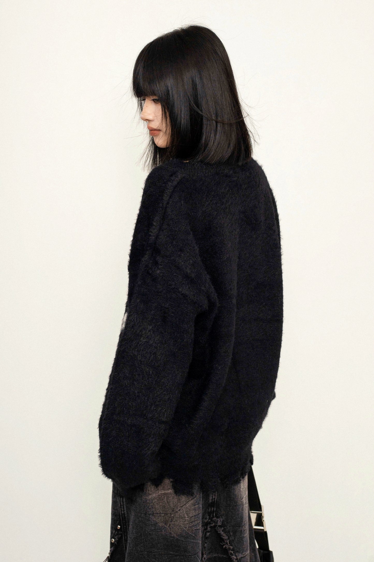 Mohair Frayed Halterneck Knitwear