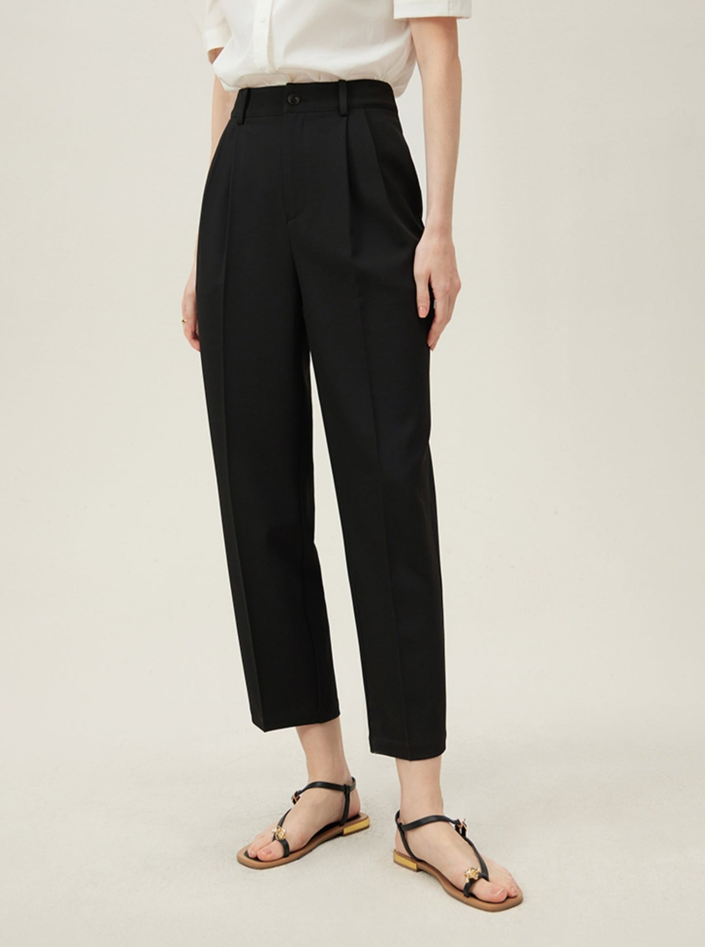 High Waist Suit Loose Slim Tapered Pants