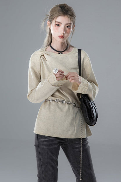 Light Sand Twisted T-Shirt