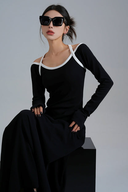 Original Black Slim Fit Midi Dress