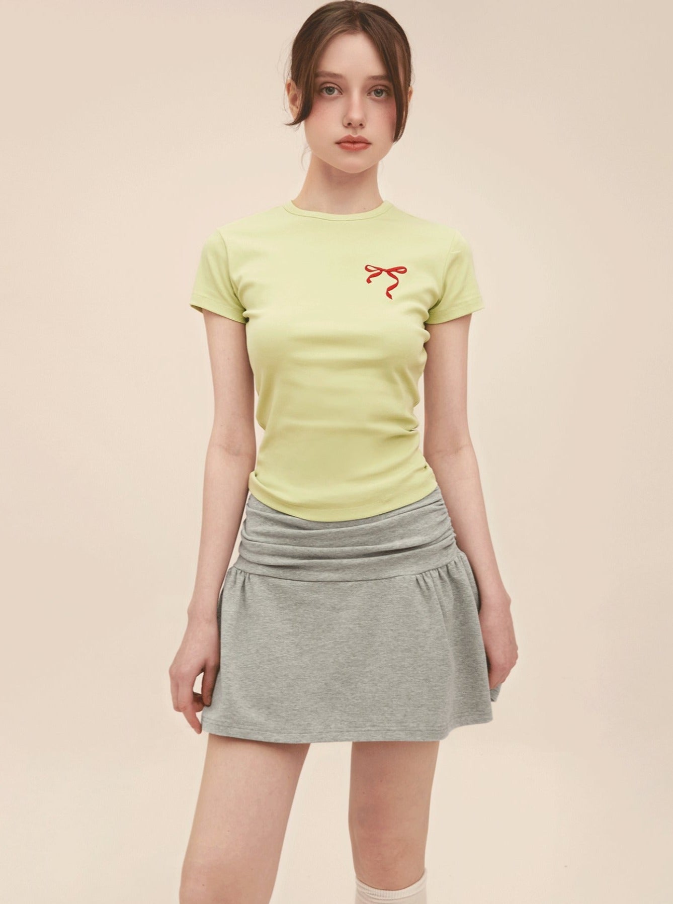 Vintage T-shirt And Shorts Pants With Skirt Set-Up