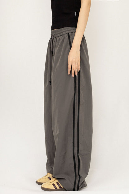 Elasticated Waistband Wide-Leg Pants