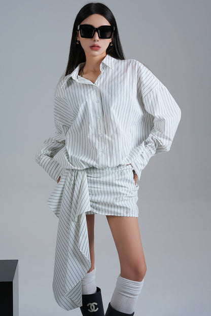 Niche Design Long-Sleeved Shirt Dress