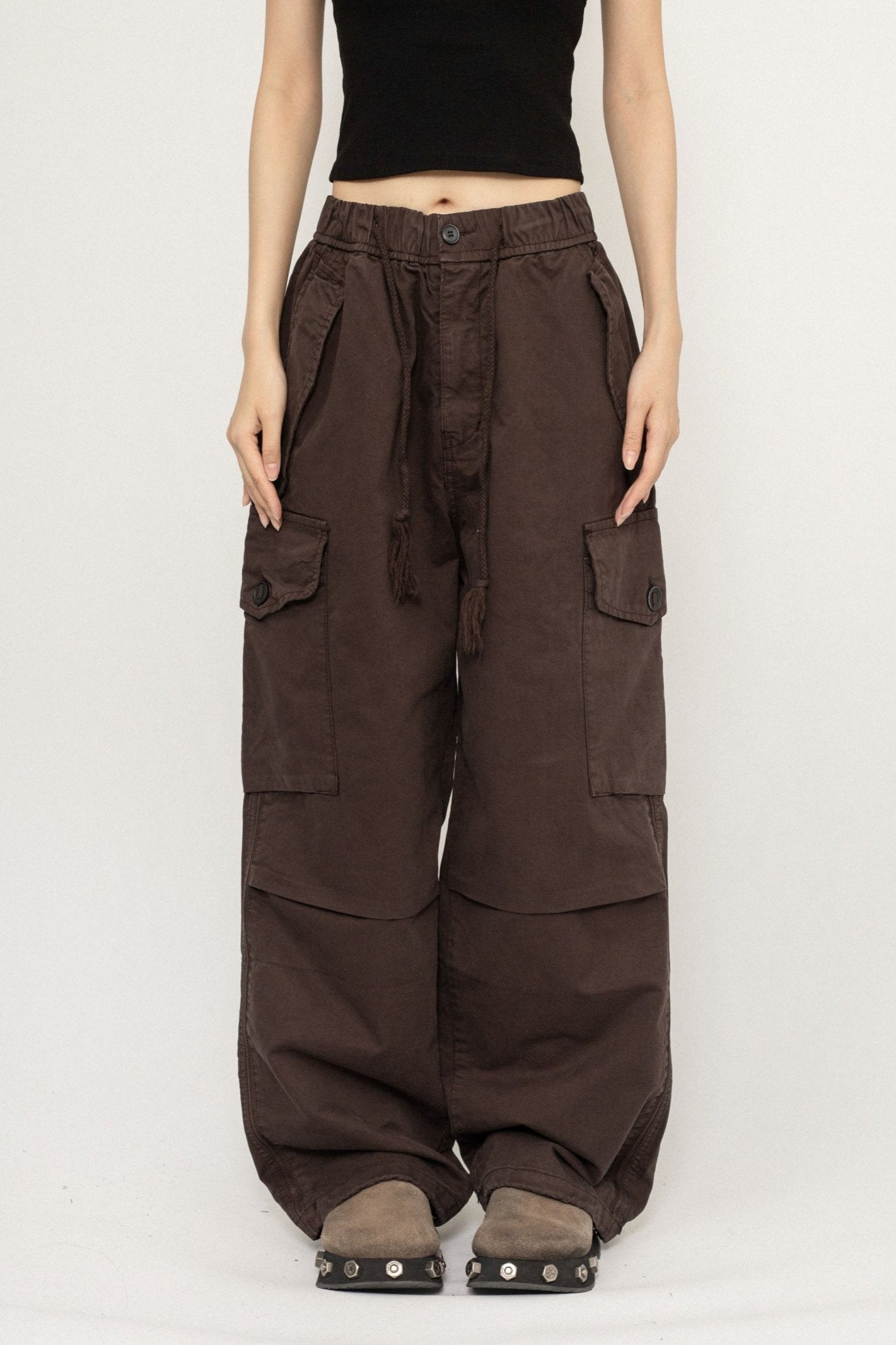 Loose Drap Cargo Paratrooper Pants