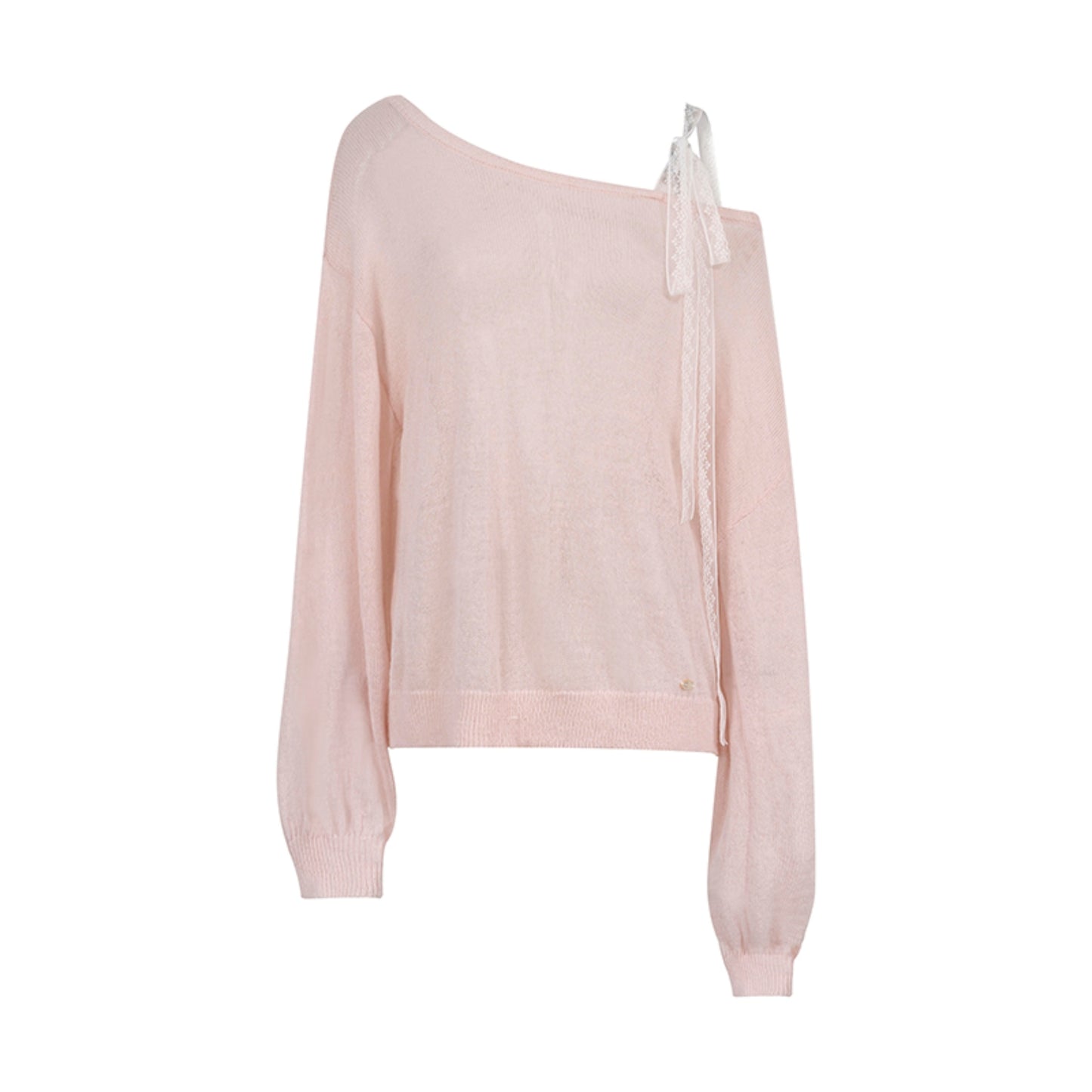 Slouchy Lace-Up Mohair Pullover Set