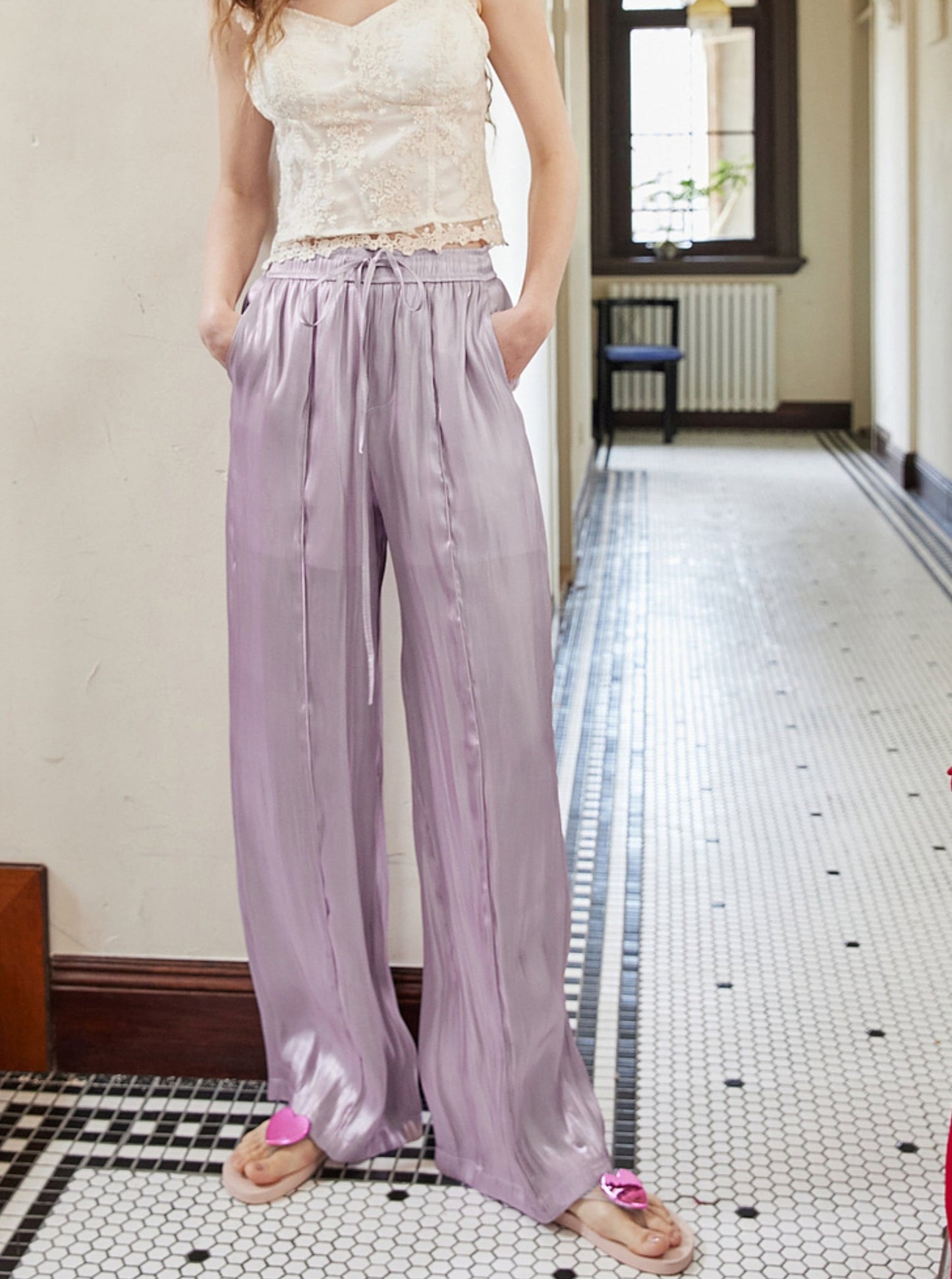 Light and Thin Straight Pants