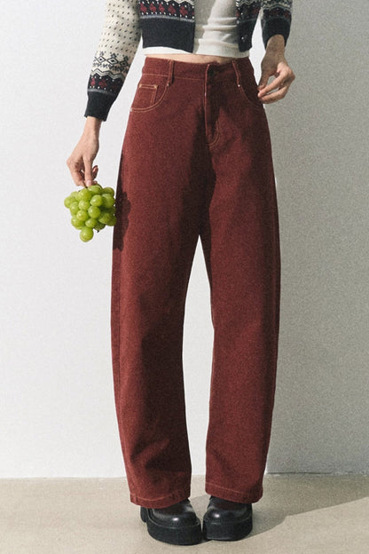 Wind Ancola Red Wash Casual Pants