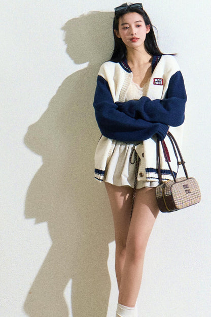 Logo Label Baseball Loose Jacket