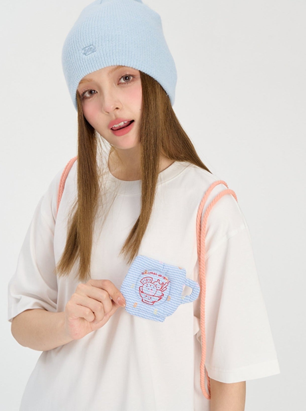 Hip-Hop Embroidery Cup T-Shirt