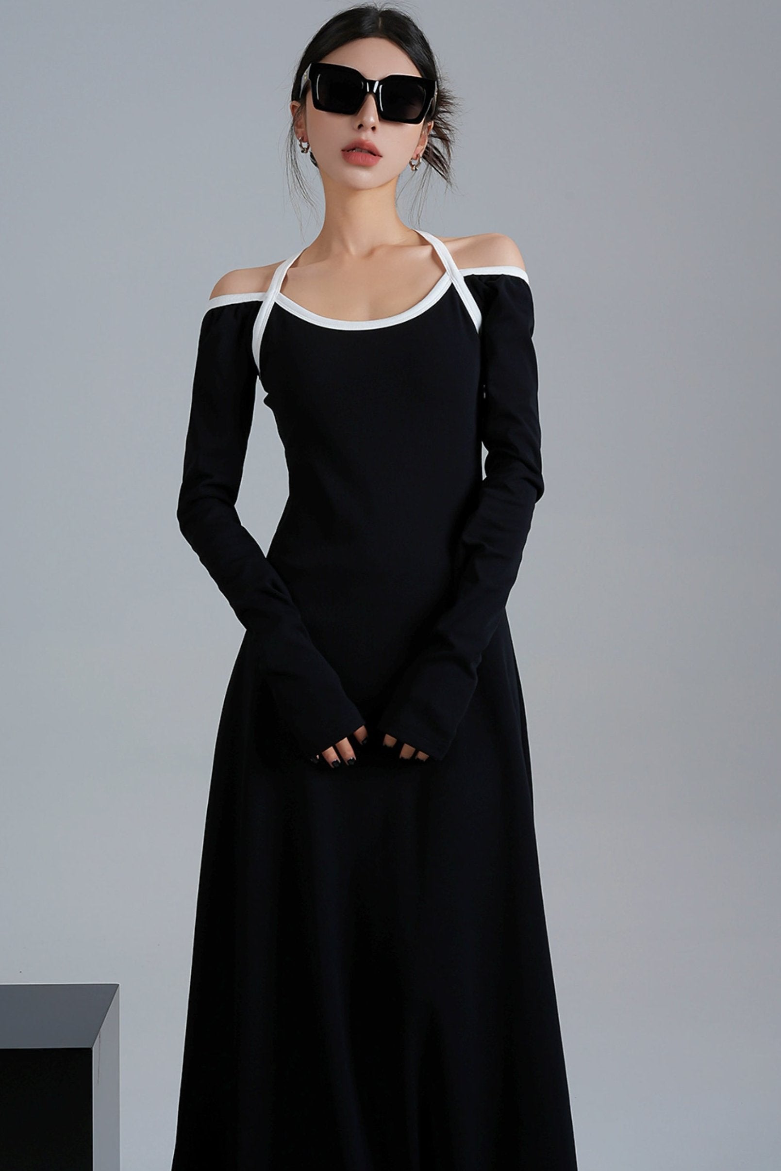 Original Black Slim Fit Midi Dress UrbanSheek Original Black Slim Fit Midi Dress UrbanSheek