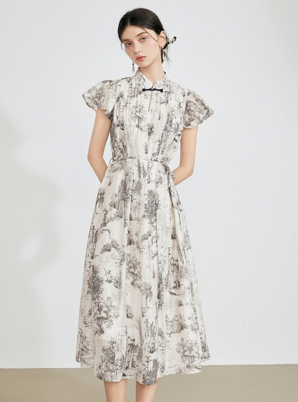 Chinese Buckle Cheongsam Dress