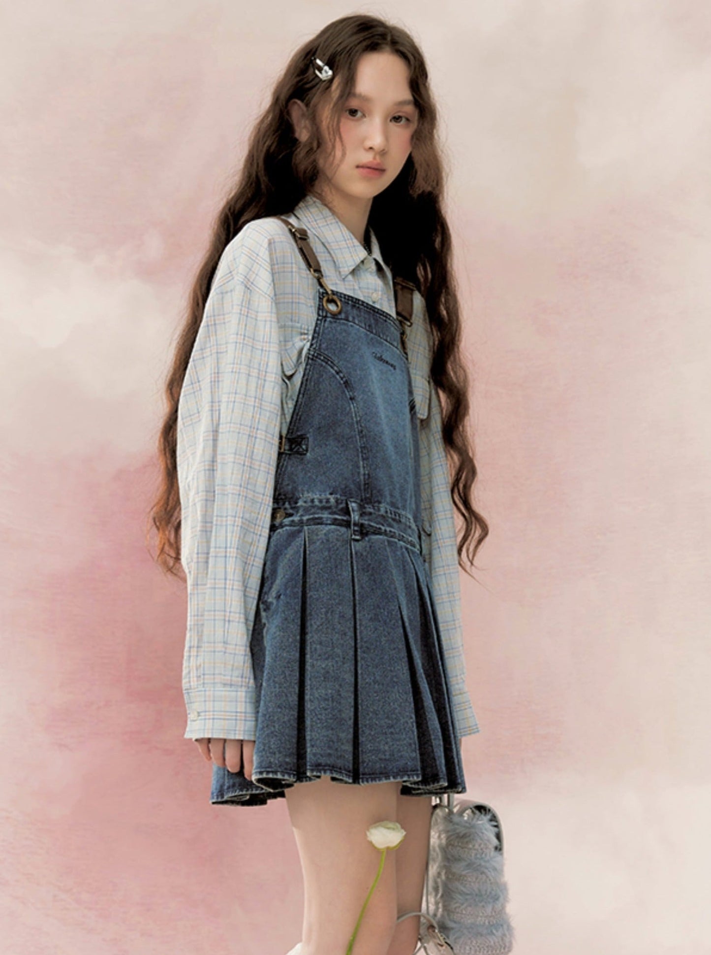 Denim strap dress