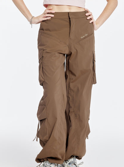 Brown Straight Cargo Pants