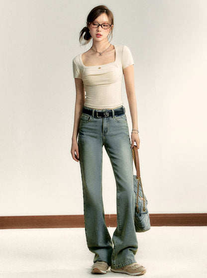 Versatile Slim Straight Leg Trousers