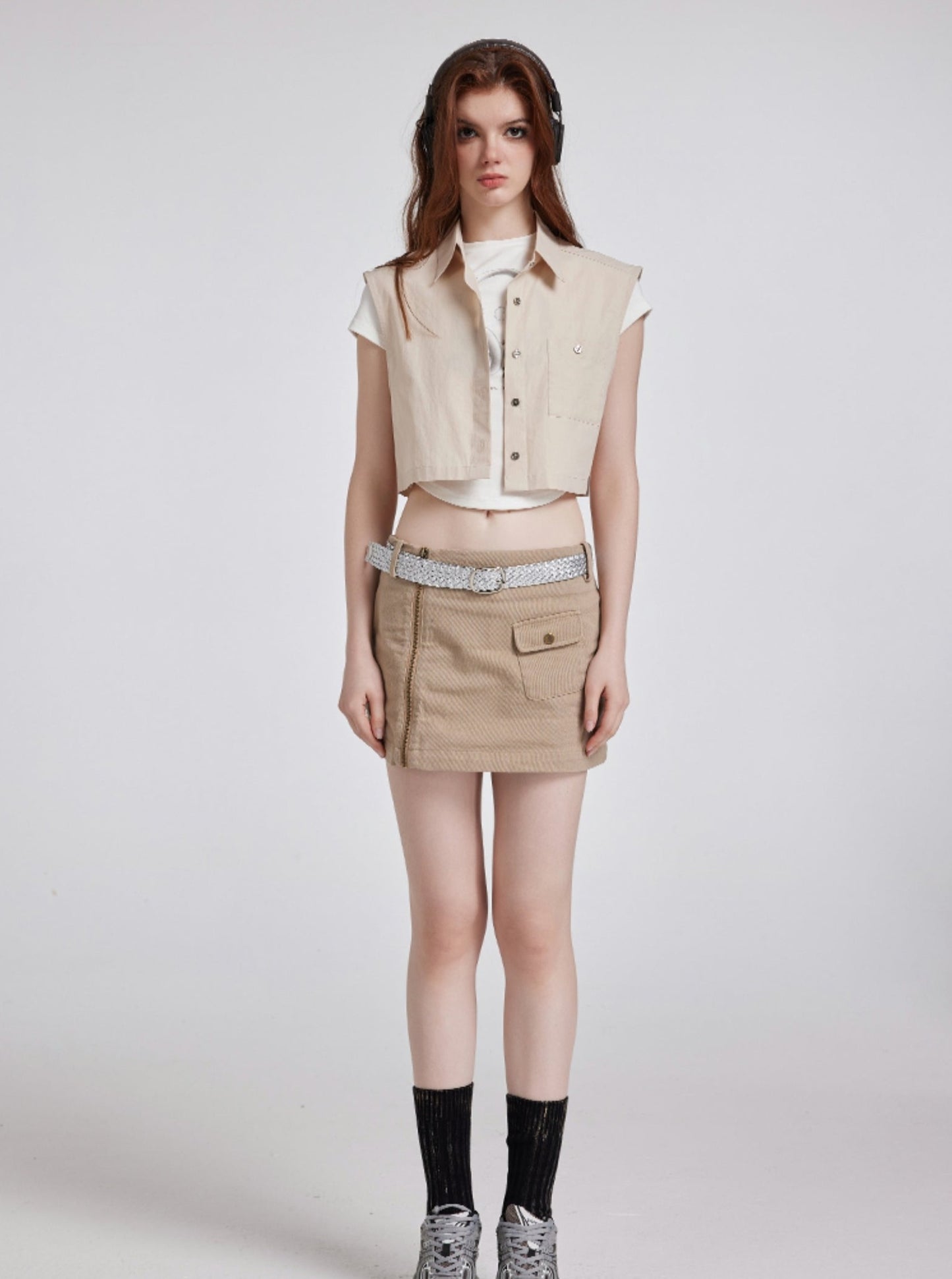 American Short Sleeveless Shirt