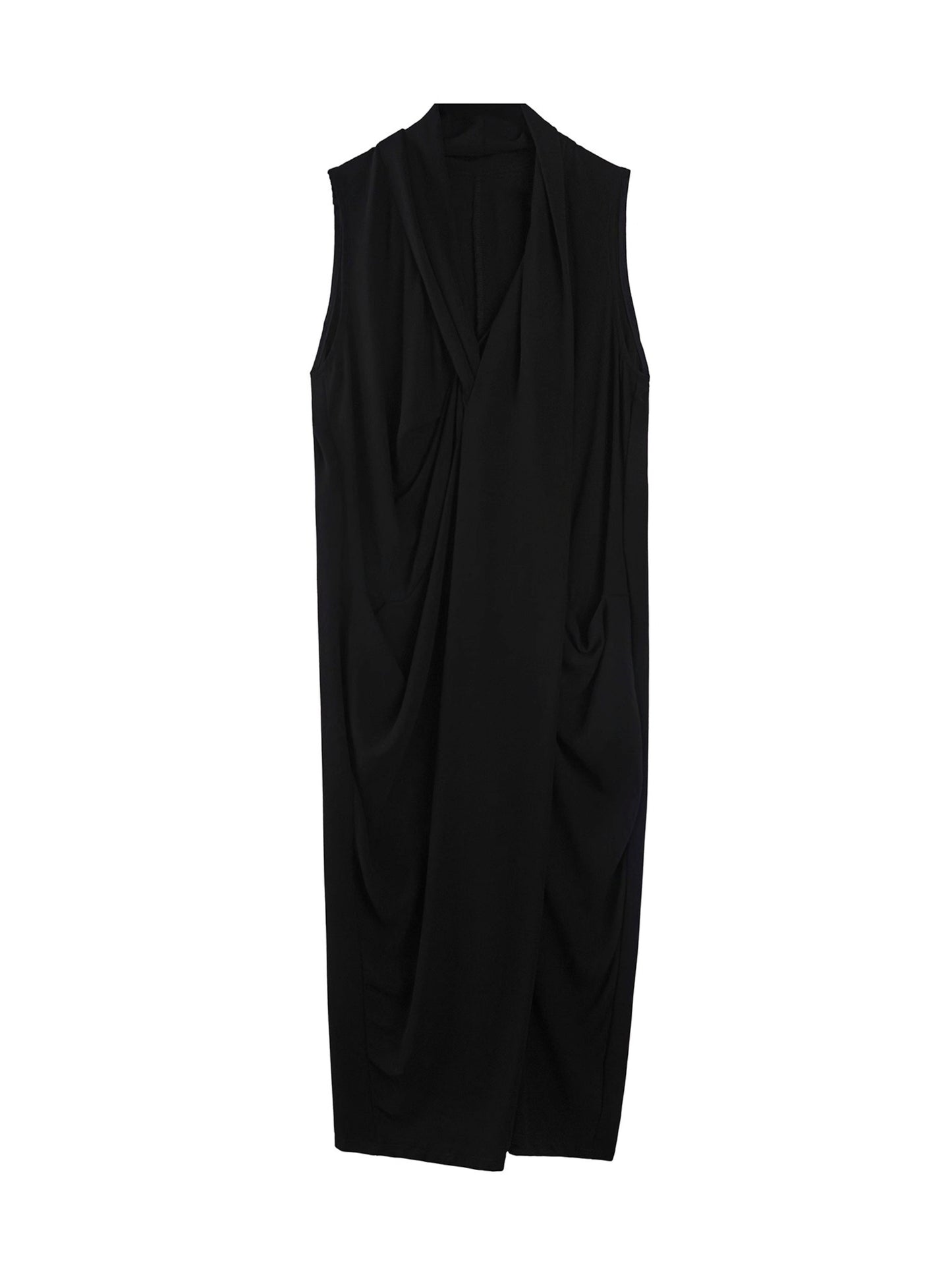 Twisted V-Neck Sleeveless Maxi Dress