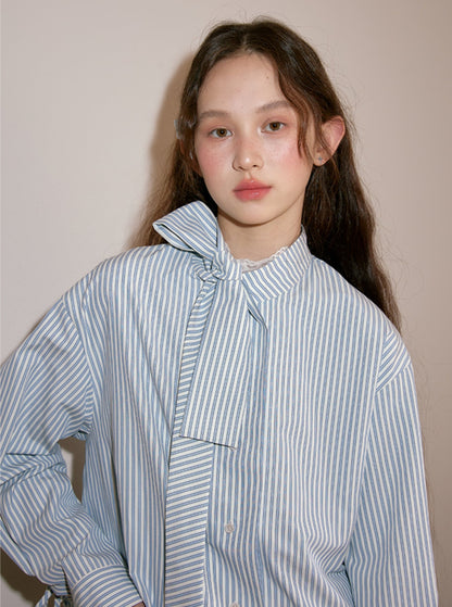 Sea Salt Stripe Bow Shirt