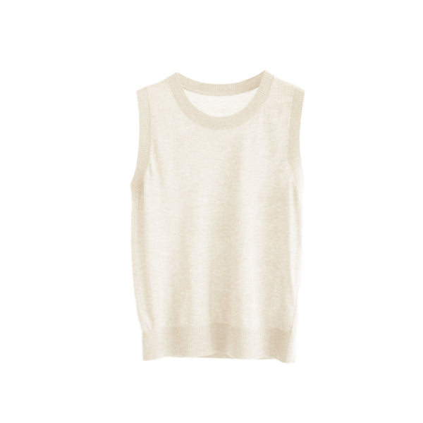 Relaxed Spun-Linen Vest Set-Up