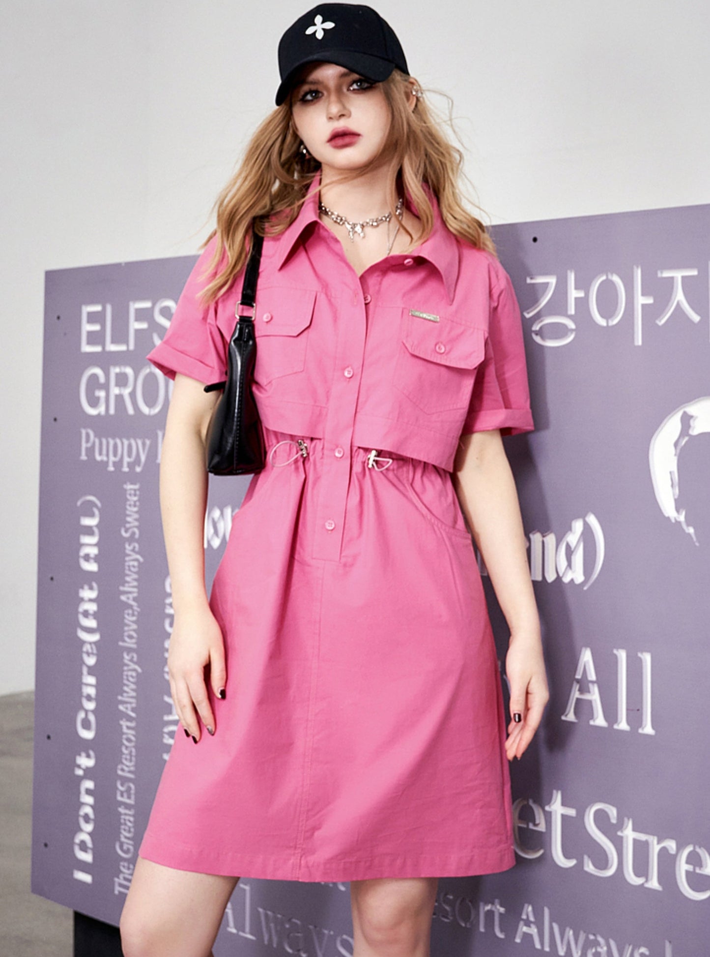 Two-In-One Cargo Shirt Dress