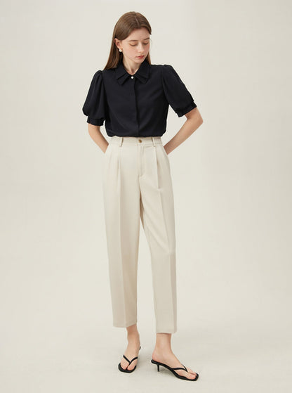 High Waist Suit Loose Slim Tapered Pants