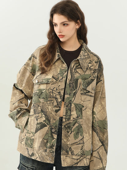 Amerikanische Camouflage-Jeansjacke