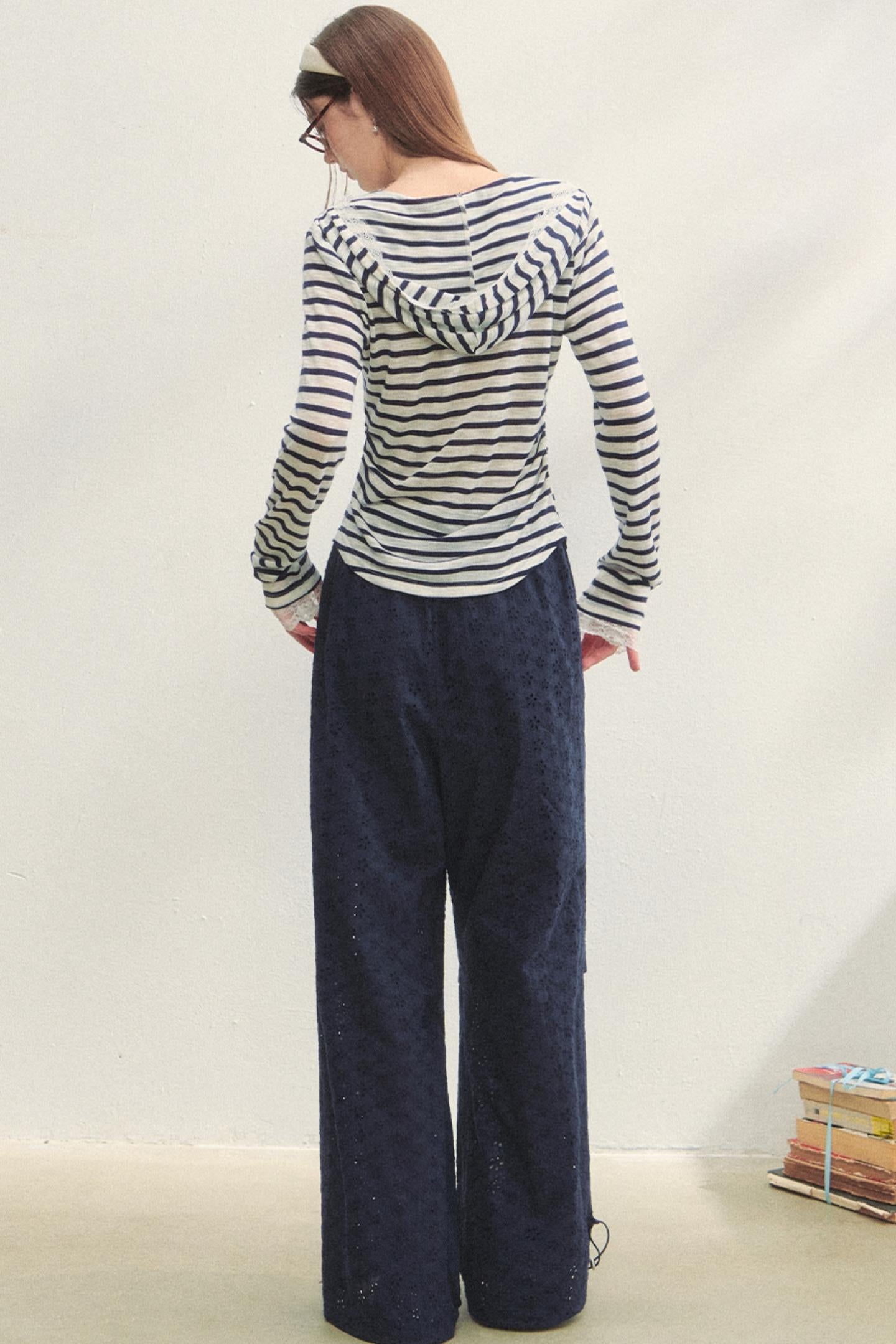 Short-Sleeved Lounge Knit Slacks Set-Up