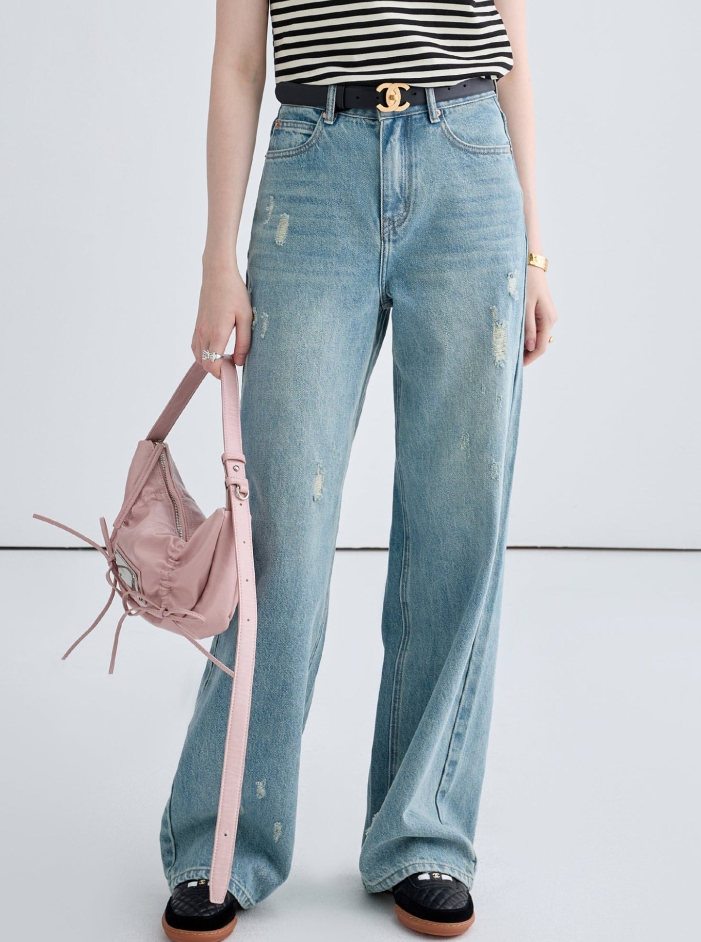 Zerrissene Vintage-Jeans-Hose