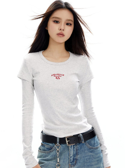 Amerikanisches Retro-Crewneck-Top